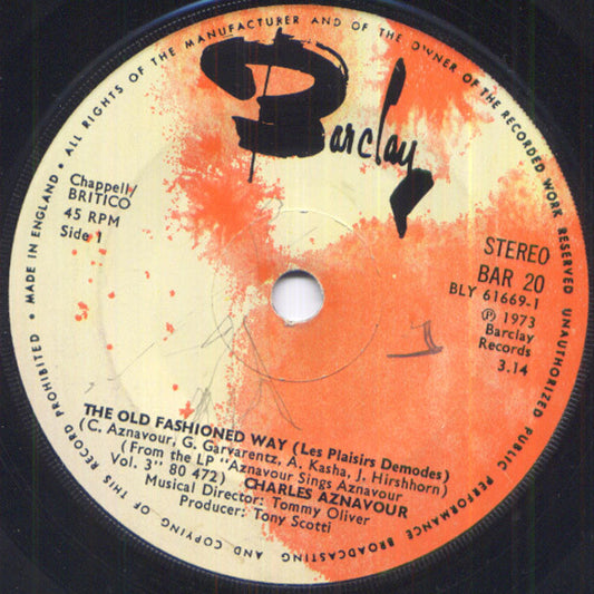 Charles Aznavour - The OId Fashioned Way (Les Plaisirs Demodes) - Use