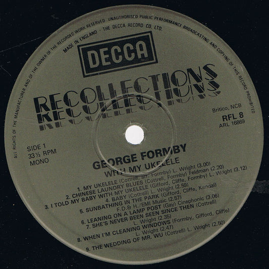 George Formby - With My Ukelele - Used Vinyl Record