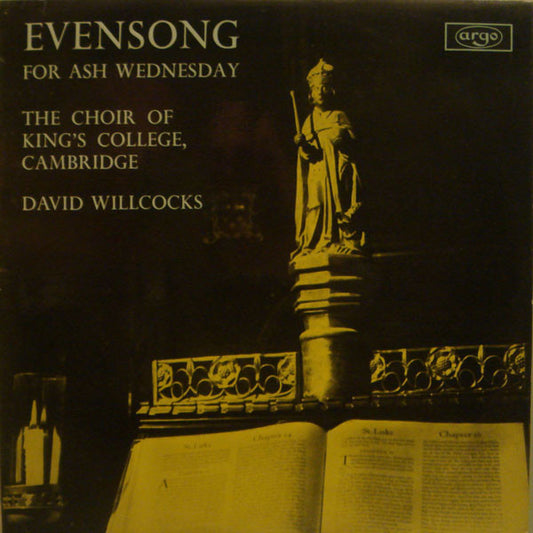 The King's College C - Evensong For Ash Wednesday - Used Vinyl Record