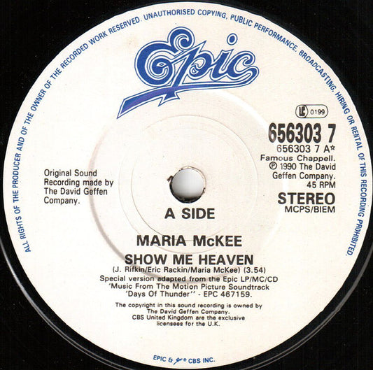 Maria McKee - Show Me Heaven - Used Vinyl Record 7"