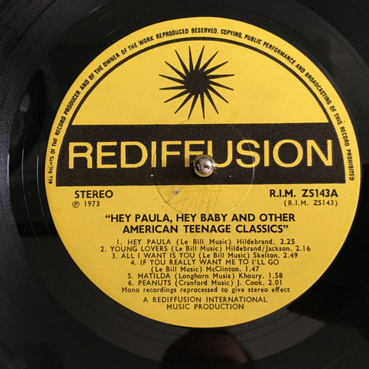 Various - Hey Paula, Hey Baby & Other Teenage Classics - Used Vinyl R