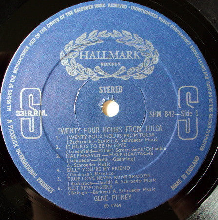 Gene Pitney - 24 Hours From Tulsa (Greatest Hits Series Vol.1) - Used