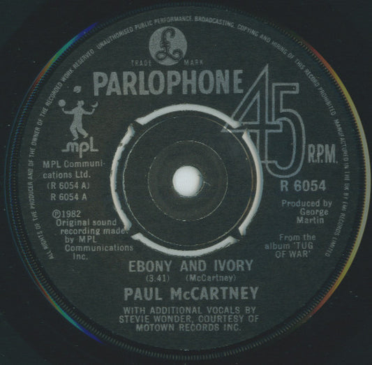 Paul McCartney - Ebony And Ivory - Used Vinyl Record 7"