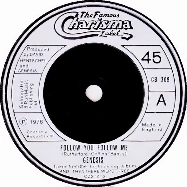 Genesis - Follow You Follow Me - Used Vinyl Record 7"