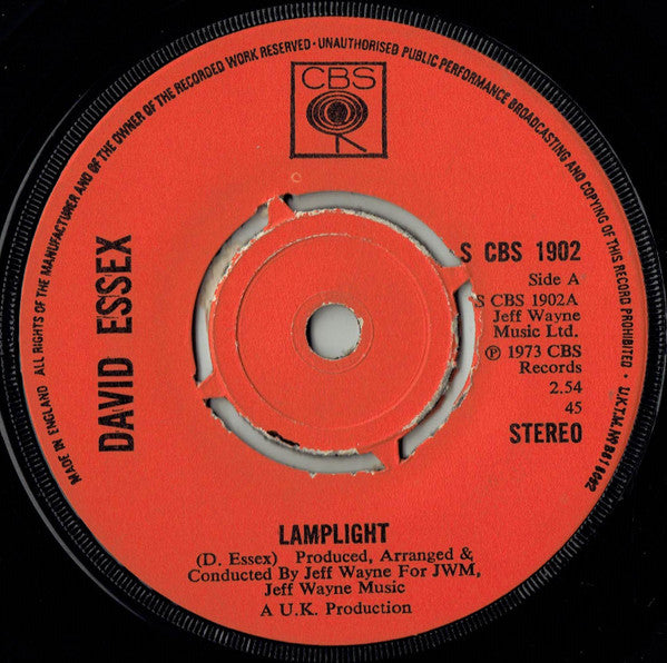 David Essex - Lamplight - Used Vinyl Record 7"