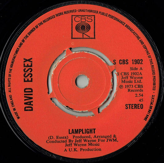 David Essex - Lamplight - Used Vinyl Record 7"