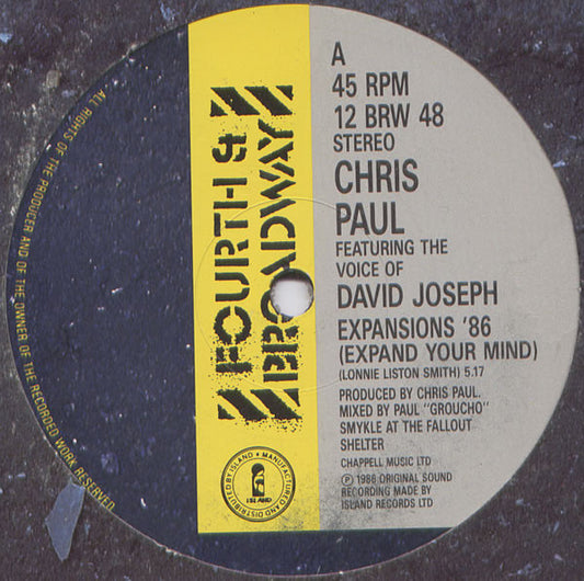 Chris Paul - Expansions '86 (Expand Your Mind) - Used Vinyl Record 12