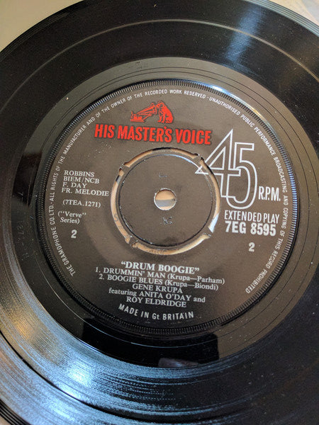 Gene Krupa - Drum Boogie - Used Vinyl Record 7"