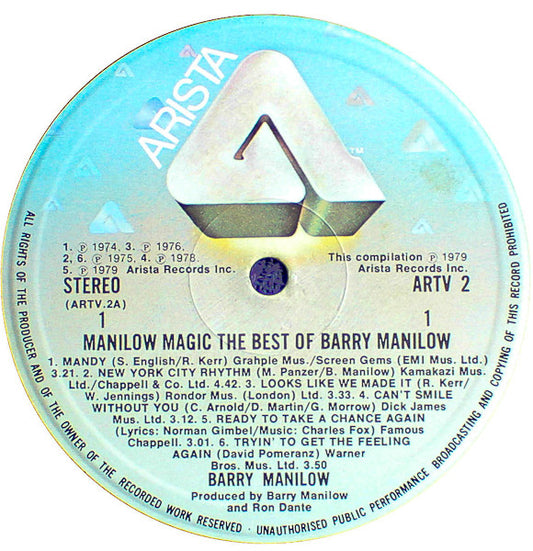Barry Manilow - Manilow Magic (The Best Of Barry Manilow) - Used Viny