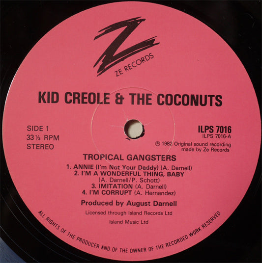 Kid Creole And The C - Tropical Gangsters - Used Vinyl Record