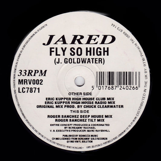 Jared - Fly So High - Used Vinyl Record 12"