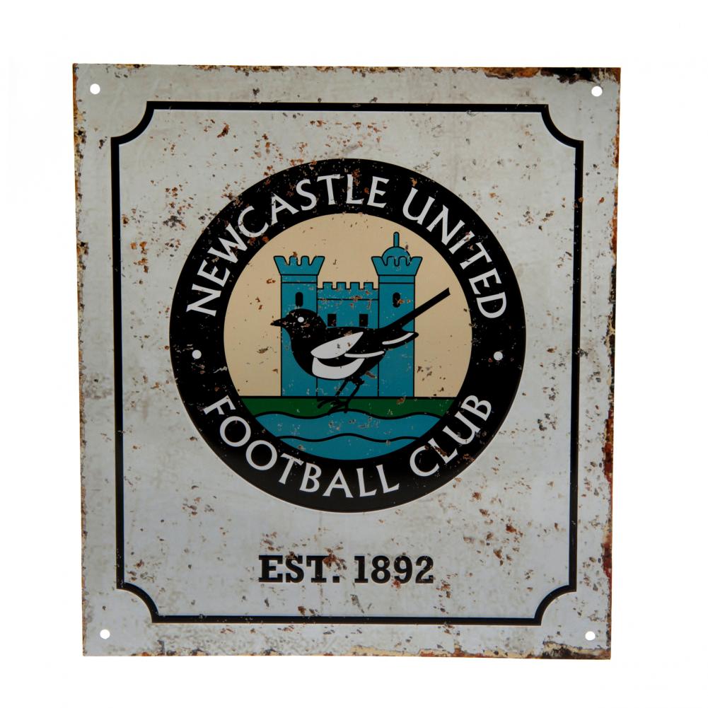 Newcastle United FC - Retro Logo Sign - New Metal Signs