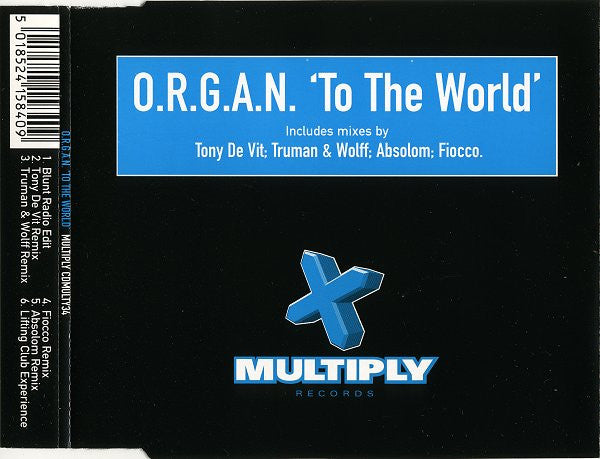 O.R.G.A.N. - To The World - Used CD