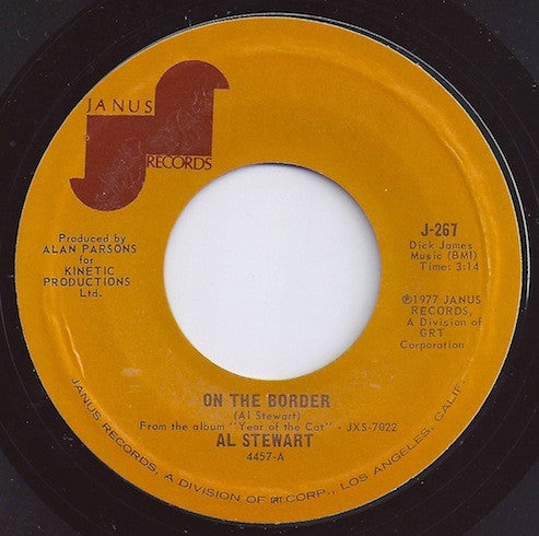 Al Stewart - On The Border - Used Vinyl Record 7"