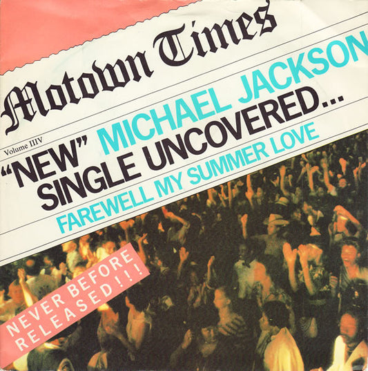 Michael Jackson - Farewell My Summer Love - Used Vinyl Record 7"