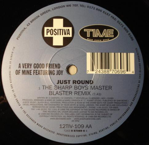 A Very Good Friend O - Just Round - Used Vinyl Record 12"