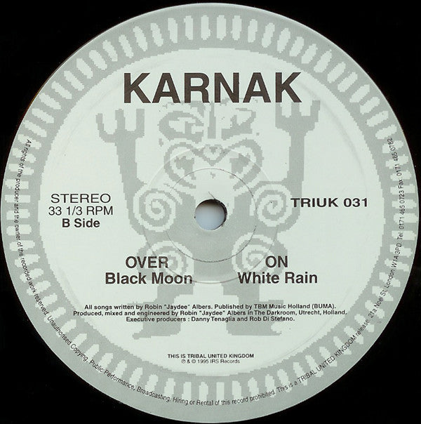 Karnak - Black Moon / White Rain - Used Vinyl Record 12"
