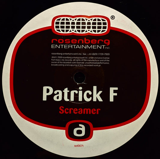 Patrick F - Screamer - Used Vinyl Record 12"
