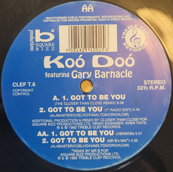 Koo Doo - Got To Be You - Used Vinyl Record 12"