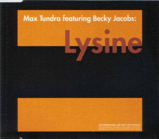 Max Tundra - Lysine - Used CD