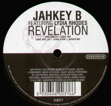 Jahkey B - Revelation - New Vinyl Record 12"