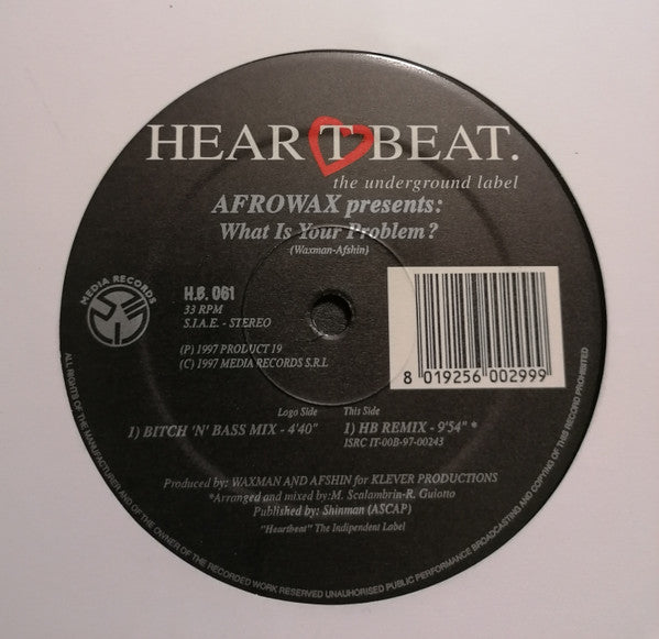 Afrowax - What Is Your Problem? - Used Vinyl Record 12"