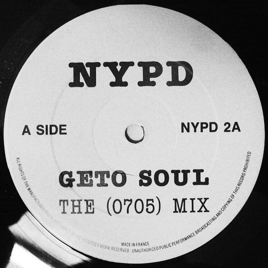 N.Y.P.D. - Geto Soul - Used Vinyl Record 12"