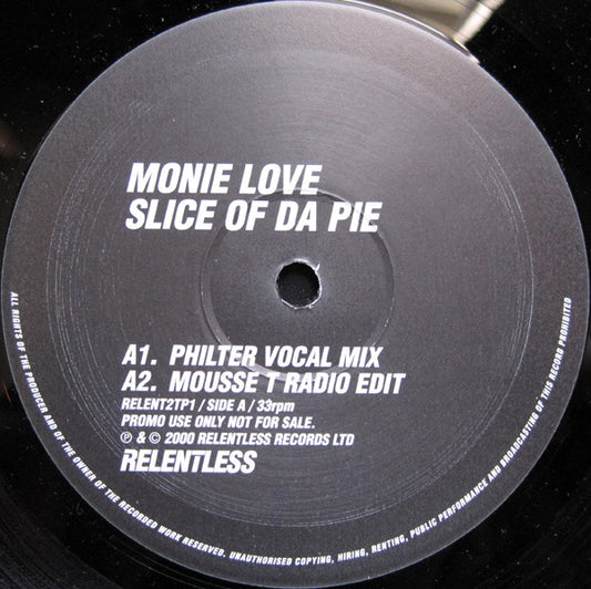 Monie Love - Slice Of Da Pie - Used Vinyl Record 12"