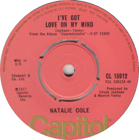 Natalie Cole - I've Got Love On My Mind - Used Vinyl Record 7"