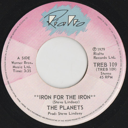 The Planets - Iron For The Iron - Used Vinyl Record 7"