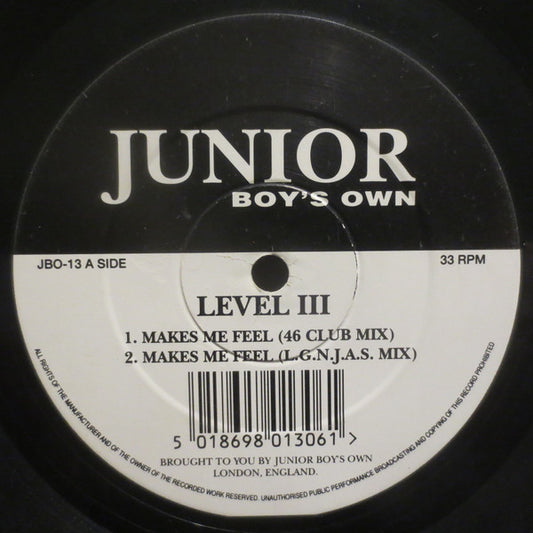 Level III - Makes Me Feel / Do It 2 - Used Vinyl Record 12"