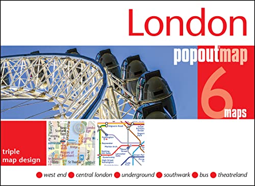PopOut Maps - London PopOut Map : 3  in one handy, pocket-size format