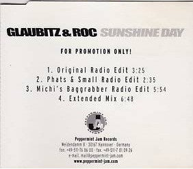 Glaubitz & Roc - Sunshine Day - Used CD