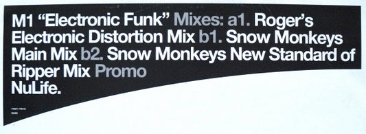 M1 - Electronic Funk - Used Vinyl Record 12"