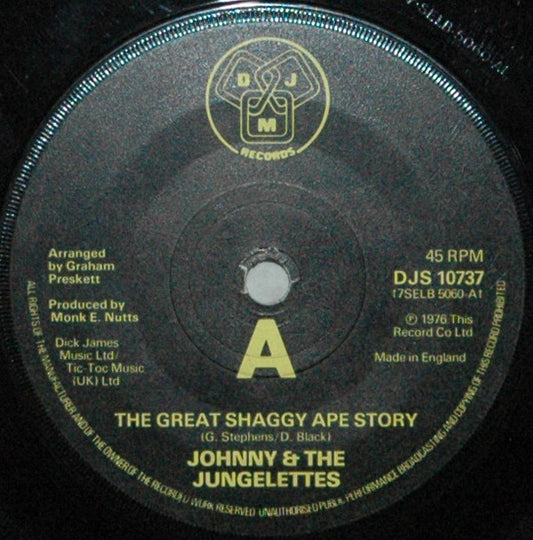 Johnny & The Jungele - The Great Shaggy Ape Story - Used Vinyl Record 7