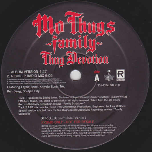 Mo Thugs Family - Thug Devotion - Used Vinyl Record 12"