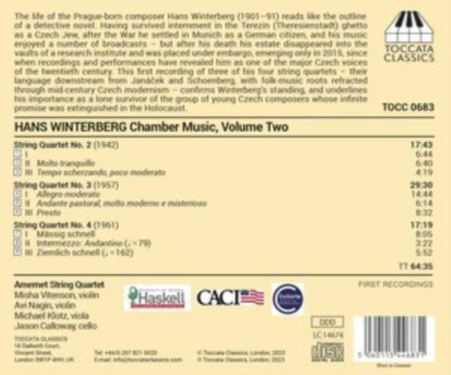 AMERNET STRING QUART - HANS WINTERBERG CHAMBER MUSIC - CD