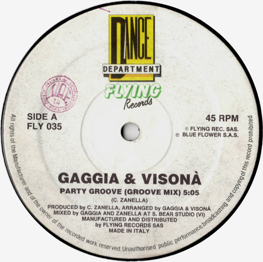 Luciano Gaggia - Party Groove - Used Vinyl Record 12"