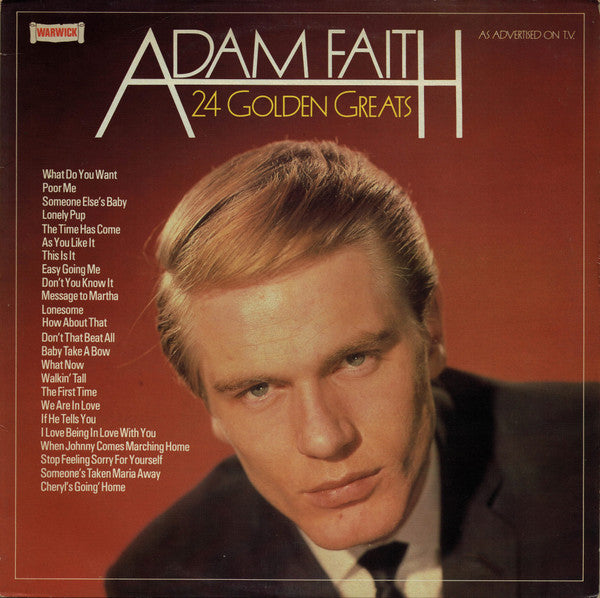 Adam Faith - 24 Golden Greats - Used Vinyl Record