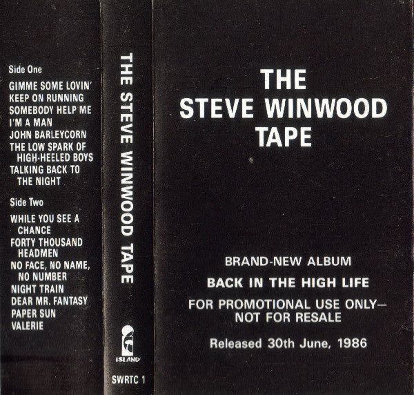 Steve Winwood - The Steve Winwood Tape - Used Cassette