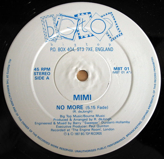 Mimi - No More - Used Vinyl Record 12"