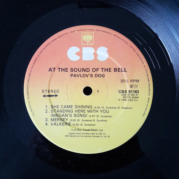 Pavlov's Dog - At The Sound Of The Bell - Used Vinyl Record