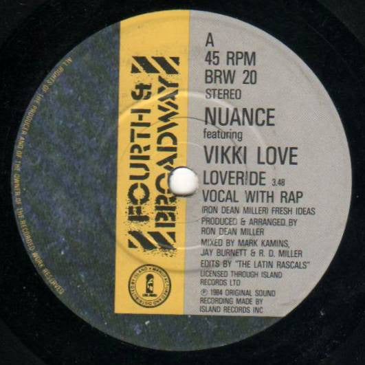 Nuance - Loveride - Used Vinyl Record 7"