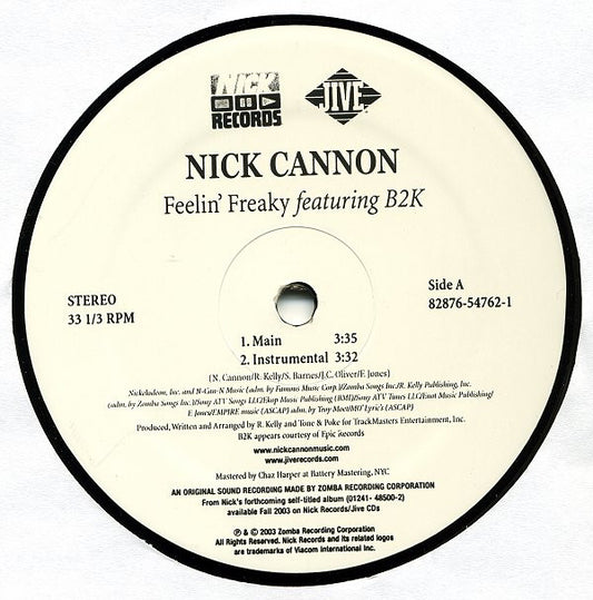 Nick Cannon - Feelin' Freaky - Used Vinyl Record 12"