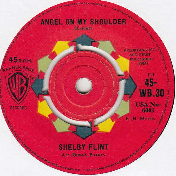 Shelby Flint - Angel On My Shoulder - Used Vinyl Record 7"
