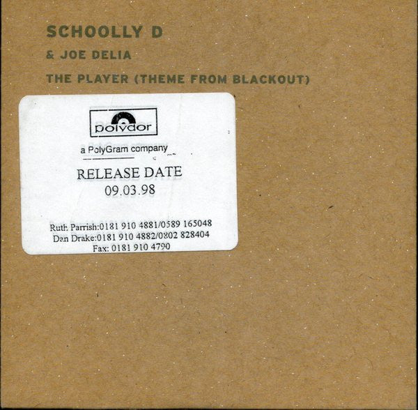 Schoolly D - The Player (Theme From Blackout) - Used CD