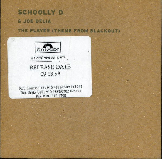 Schoolly D - The Player (Theme From Blackout) - Used CD