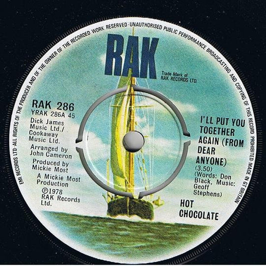 Hot Chocolate - I'll Put You Together Again (From Dear Anyone) - Used
