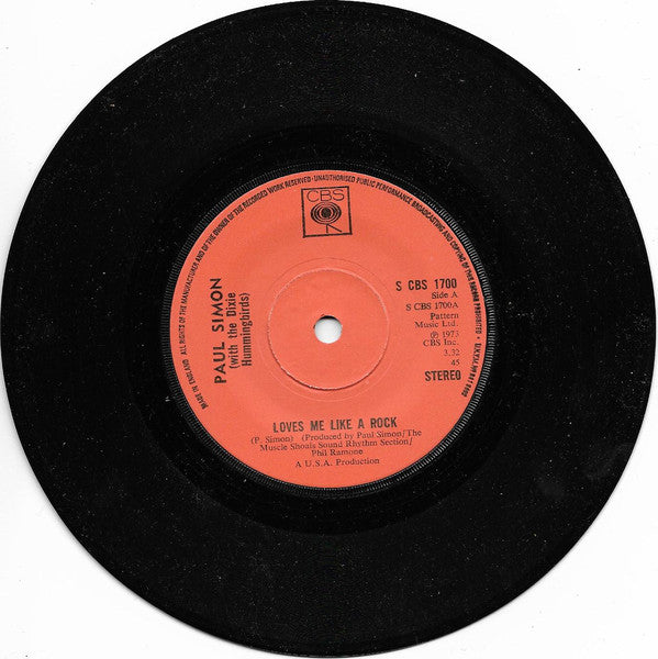 Paul Simon - Loves Me Like A Rock - Used Vinyl Record 7"