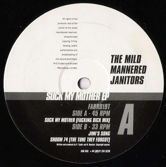Mild Mannered Janito - Suck My Mother EP - Used Vinyl Record 12"
